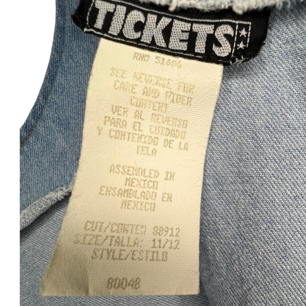 Vintage 80s 100% Cotton Denim Dress Size Medium - Picture 7 of 8
